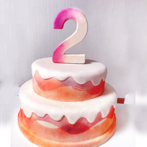 2주년 개국기념 케이크