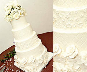 Pure White wedding cake